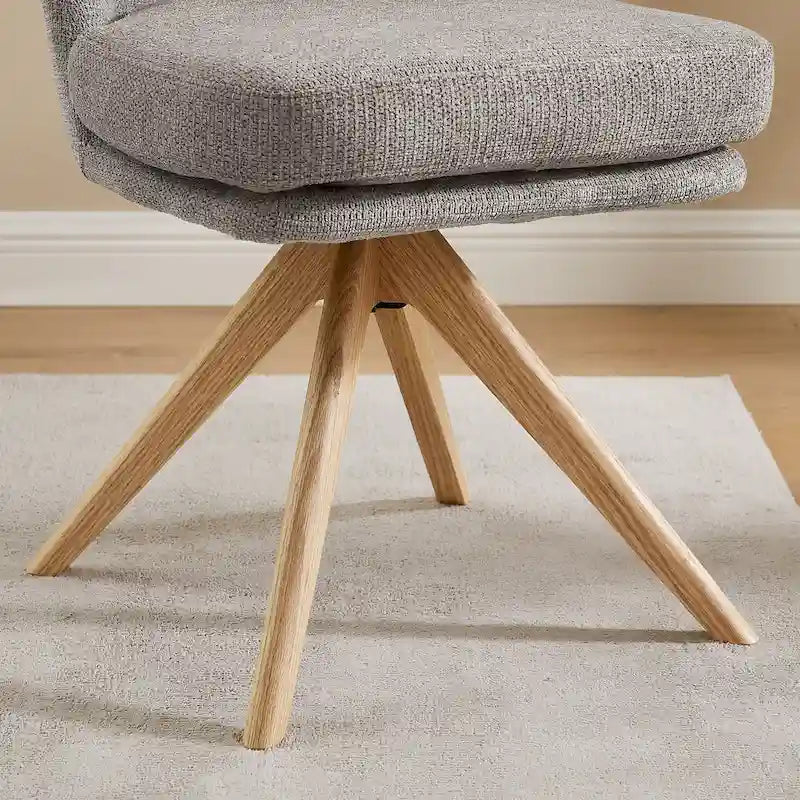 Art Leon Wood and Fabric Swivel Desk Chair