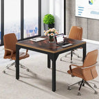 Small Conference Table, Square Meeting Table for Home Office - 39.37  L x 39.37  W x 29.52  H
