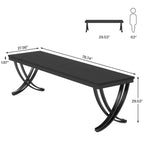 78  Computer Desk for Home Office, Rectangular Writting Table for Study Room