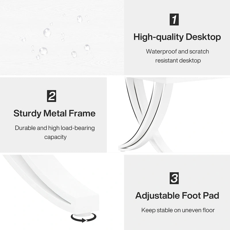 78  Computer Desk for Home Office, Rectangular Writting Table for Study Room