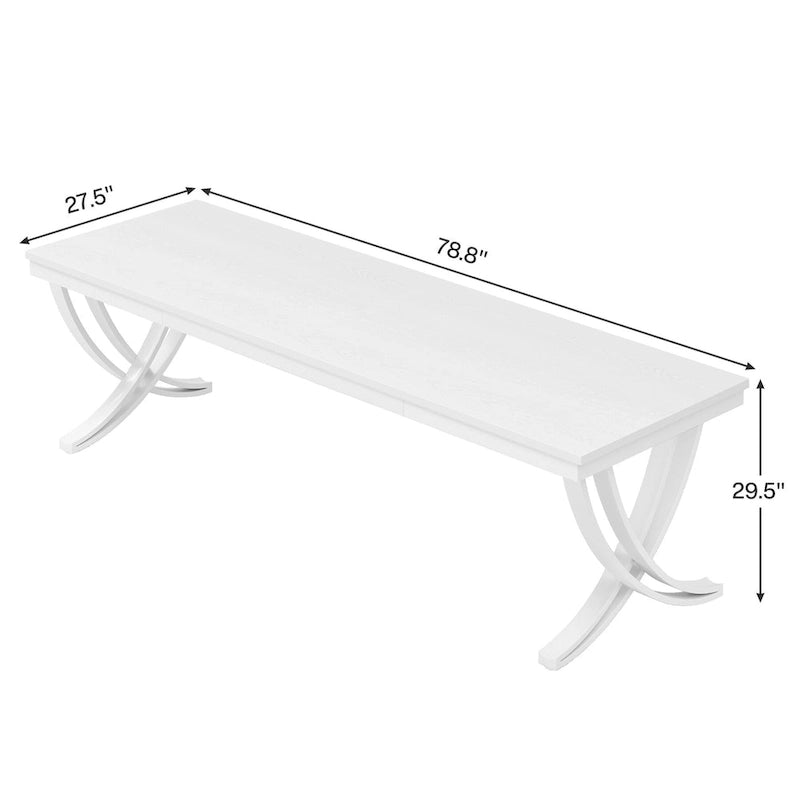 78  Computer Desk for Home Office, Rectangular Writting Table for Study Room