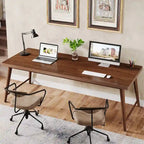 78.7 Extra Long 2-Person Wood Desk with Metal Legs