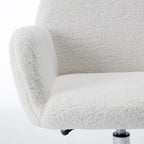 Faux Fur Home Office Chair,Fluffy Fuzzy Comfortable Makeup Vanity Chair ,Swivel Desk Chair Height Adjustable Dressing Chair
