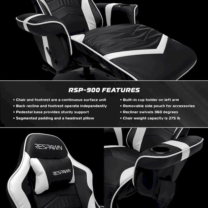RESPAWN 900 Gaming Recliner - Reclining Gaming Chair with Footrest, Gaming Chair Recliner