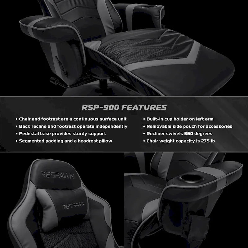 RESPAWN 900 Gaming Recliner - Reclining Gaming Chair with Footrest, Gaming Chair Recliner