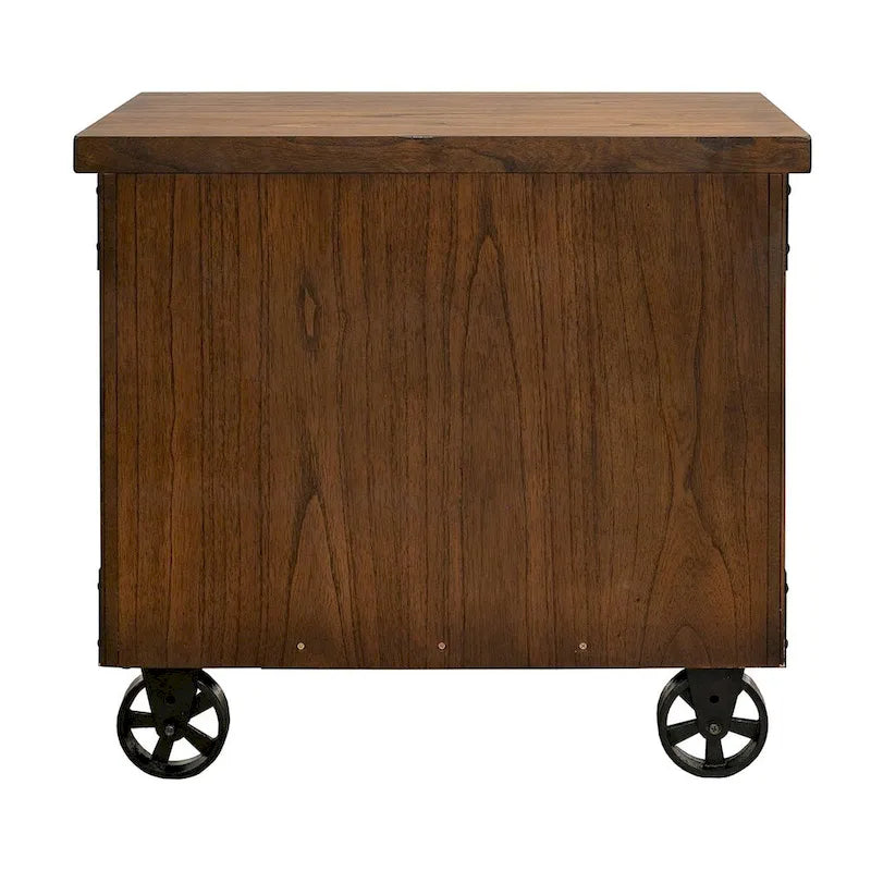 Addison Rustic Lateral File With Legal/Letter File Drawer, Office Storage, Brown