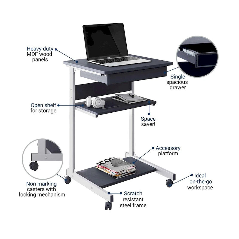 Ergonomically Designed Space-saver Computer Desk