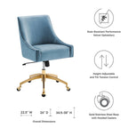 Discern Performance Velvet Office Chair