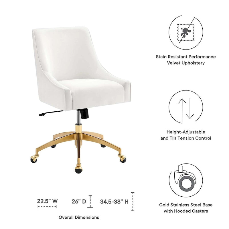Discern Performance Velvet Office Chair