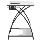 Sew Ready Comet Plus Black Metal Frame MDF Top Craft,Sewing, Office Table
