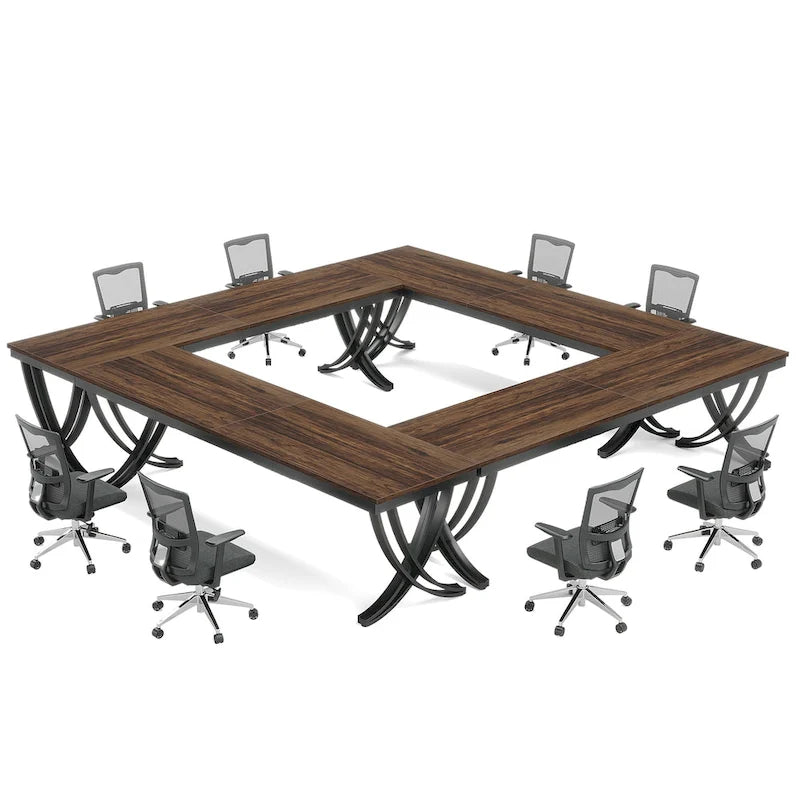 6.5FT Conference Table for 6-8 People , 78 inch Long Rectangular Seminar Table