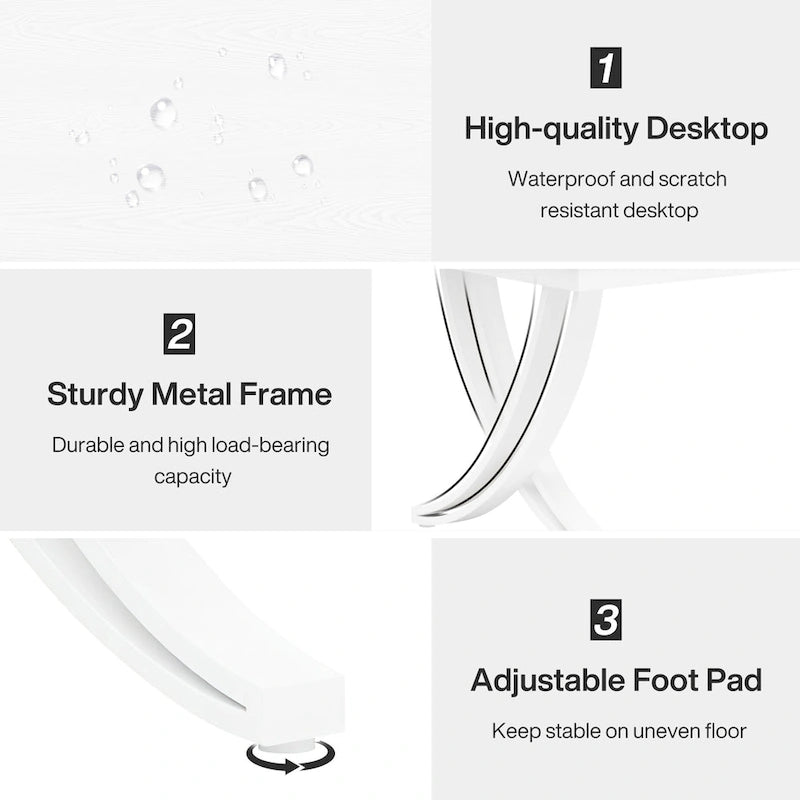 6.5FT Conference Table for 6-8 People , 78 inch Long Rectangular Seminar Table