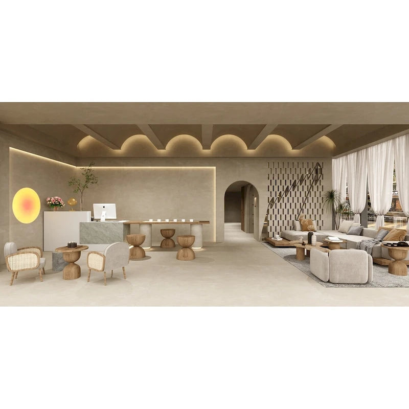 Reception Desk in White with Computer Surface and 4 Shelves