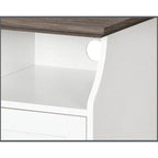 Saint Birch Finley White 2-Door Vertical Filing Cabinet with Hidden Storage