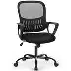 Ergonomic Office Chair Home Desk Mesh Chair with Fixed Armrest