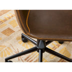 Faux Leather 360 Swivel Air Lift Office Chair, Antique Brown