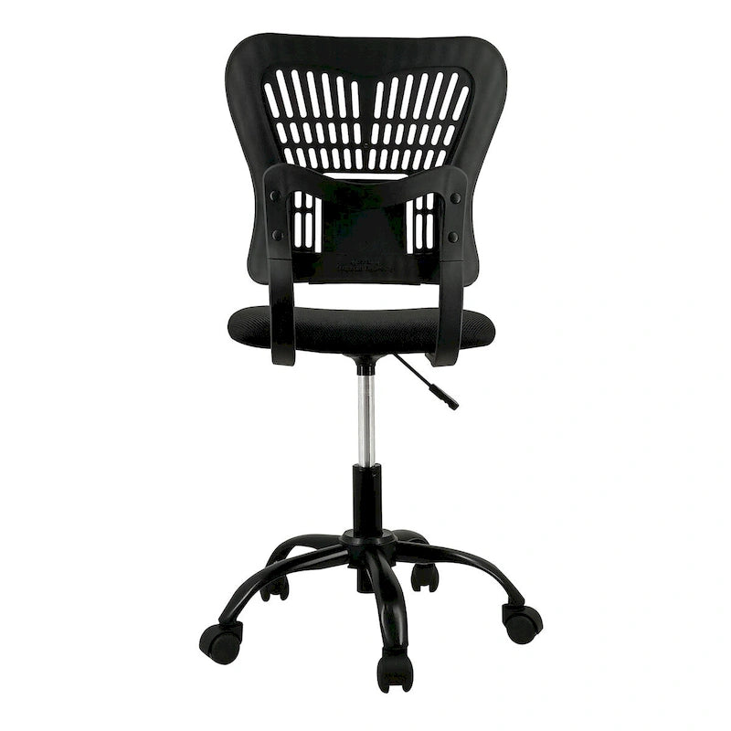 Armless Ergonomic Desk Chair Adjustable Height Seat Mesh Task Chair Office Chair