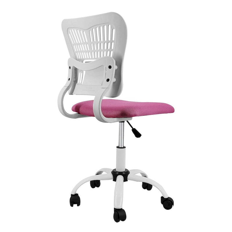 Armless Ergonomic Desk Chair Adjustable Height Seat Mesh Task Chair Office Chair