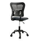 Armless Ergonomic Desk Chair Adjustable Height Seat Mesh Task Chair Office Chair