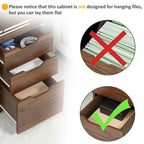 3 Drawer Office Storage Cabinet, Under Desk Cabinet with Wheels, Brown Wood Grain