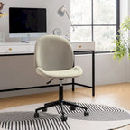 Ines Modern 0ffice Chair 360Whirling Armless With Metal Base by HULALA HOME
