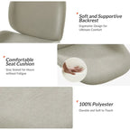 Ines Modern 0ffice Chair 360Whirling Armless With Metal Base by HULALA HOME