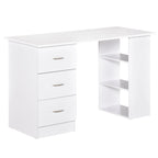 Writing Table Workstation with 3 Drawer and Storage Shelf