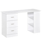 Writing Table Workstation with 3 Drawer and Storage Shelf